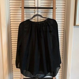 Sheer long sleeve top